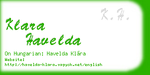klara havelda business card